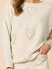 Mon Amour Embellishment Heart Knit - Chalk rc&co