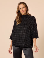 Luce Diamante Knit Jumper - Black