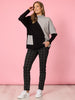 Cannes Spliced Knit - Black/Grey rc&co