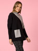 Cannes Spliced Knit - Black/Grey