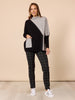 Cannes Spliced Knit - Black/Grey