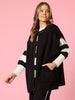 Elena Short Sleeve Zip Knit - Black rc&co