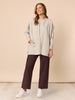 Elena Short Sleeve Zip Knit - Natural rc&co