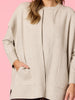 Elena Short Sleeve Zip Knit - Natural rc&co