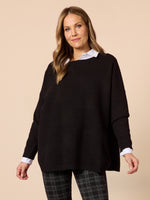Rochelle Side Button Knit - Black