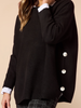 Rochelle Side Button Knit - Black