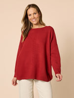 Rochelle Side Button Knit - Paprika