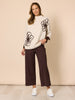 Brushed Crew Neck Long Sleeve Tee - Coffee rc&co