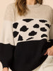 Mimi Print Knit - Natural/Black rc&co