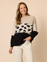 Mimi Print Knit - Natural/Black