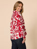 Moulin Rouge Floral Print Shirt  - Red rc&co