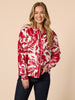 Moulin Rouge Floral Print Shirt  - Red rc&co