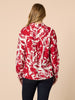 Moulin Rouge Floral Print Shirt  - Red rc&co