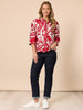 Moulin Rouge Floral Print Shirt  - Red rc&co