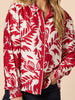 Moulin Rouge Floral Print Shirt  - Red rc&co