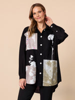Celine Floral Print Shirt - Black