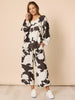 Toulouse Floral Print Wide Leg Pant - Coffee Ivory rc&co