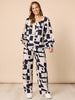 Rive Gauche Print Top - Navy Multi rc&co