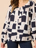 Rive Gauche Print Top - Navy Multi rc&co