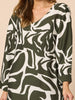 Lyon Print Dress - Khaki Ivory rc&co