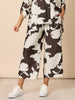 Toulouse Floral Print Wide Leg Pant - Coffee Ivory rc&co