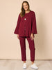 Evie Stretch Straight Leg Pant - Shiraz