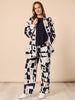 Rive Gauche Print Shacket - Navy Multi rc&co