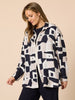 Rive Gauche Print Shacket - Navy Multi rc&co