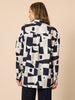 Rive Gauche Print Shacket - Navy Multi rc&co