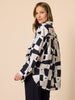 Rive Gauche Print Shacket - Navy Multi rc&co