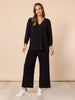 Traveller V Neck Top - Black