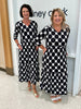 Tres Bien Spot Print Dress - Black/White