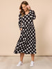 Tres Bien Spot Print Dress - Black/White