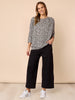 Kimmy Ponte Wide Leg Pant - Black rc&co