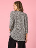 Clara Spot Print Batwing Top - Grey Marle rc&co