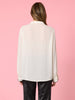 Tuxedo Ruffle Sheer Shirt - Ivory rc&co