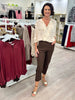 Zara Stretch Pant - Coffee