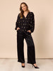 Allegra Sequin Spot Top - Black rc&co