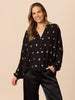 Allegra Sequin Spot Top - Black rc&co