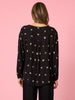 Allegra Sequin Spot Top - Black rc&co