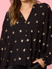 Allegra Sequin Spot Top - Black rc&co