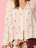 Allegra Sequin Spot Top -Ivory rc&co