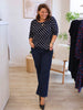 Marine Wide Leg Pant - Navy