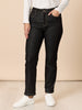 The Retro Cuff Straight Leg Jean - Black