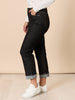 The Retro Cuff Straight Leg Jean - Black