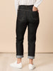 The Retro Cuff Straight Leg Jean - Black