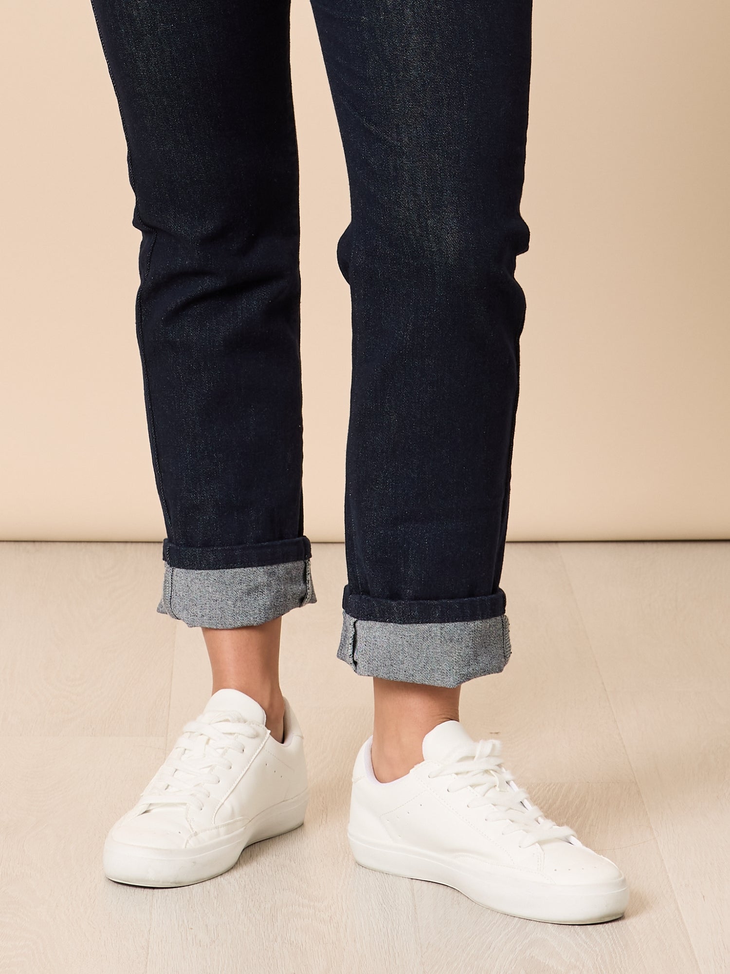 The Retro Cuff Straight Leg Jean - Dark Denim – RC & Co