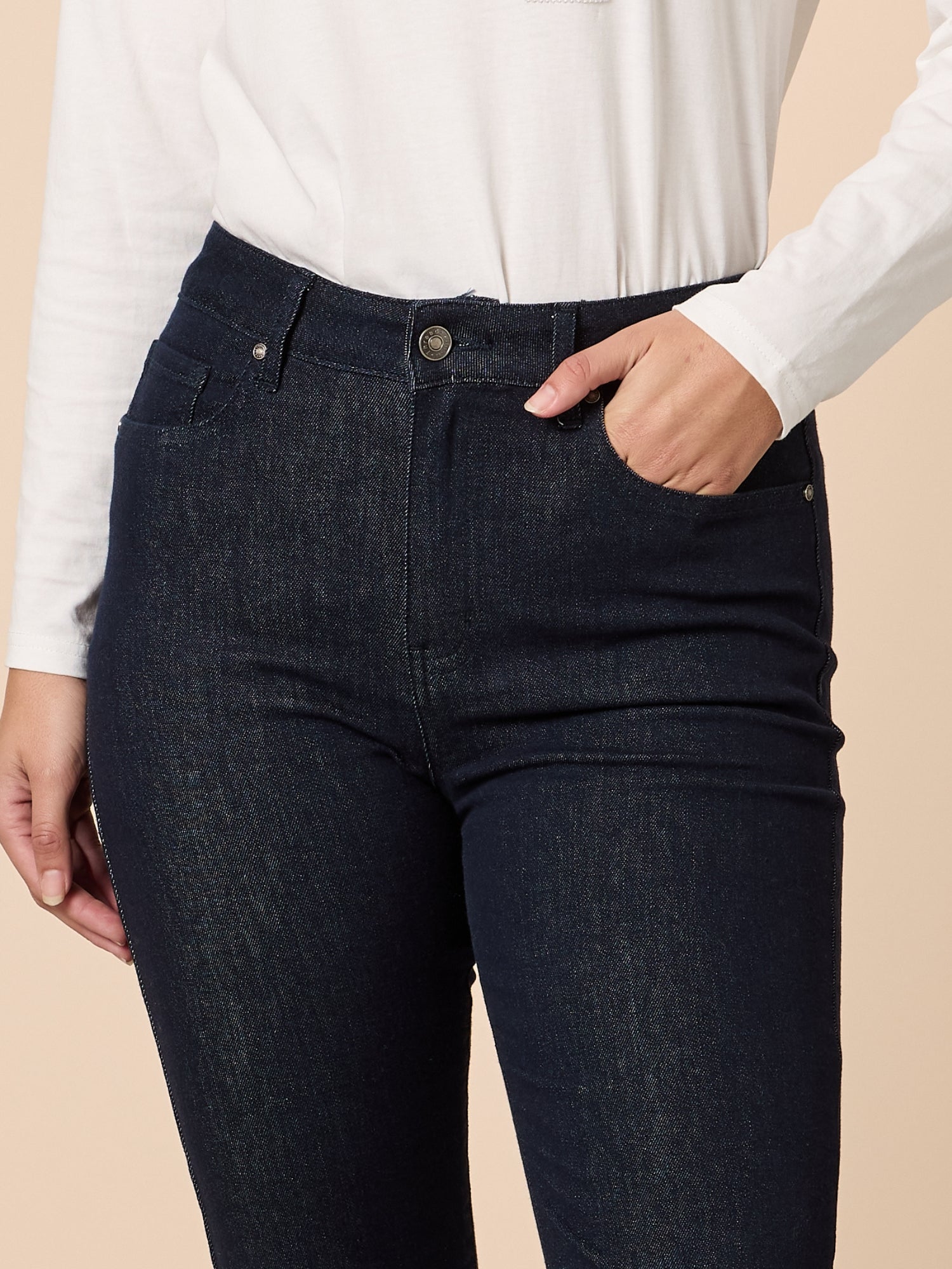 The Retro Cuff Straight Leg Jean - Dark Denim – RC & Co