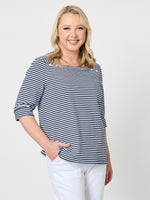 New Mariner Stripe Tee - Navy/White