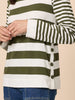 Brighton Stripe Print Top - Khaki Ivory rc&co